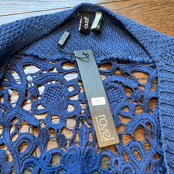 🆕 Ravel USA waterfall sweater marina XL *flaw* - Picture 7 of 9
